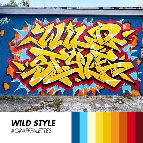 Graffiti Art Color Palette, Graffiti Inspo Art, Graffiti Color Palette, Graffiti Color Combos, Graffiti Color Schemes, Graffiti Wild Style, Graffiti Colors, Underground Culture, Graffiti Lettering Alphabet