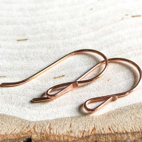 Earring Designs, Hammered Copper, Copper Chain, Handmade Copper, Seed Bead Earrings, Wire Earrings, Small Hands, Copper Earrings, Earring Findings