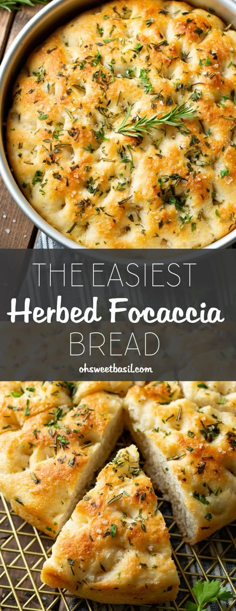 Simple Bread, Focaccia Bread Recipe, Focaccia Bread, Delicious Sandwiches, Easy Bread Recipes, Easy Bread, Bread Recipes Homemade, Homemade Bread, Bread Recipe