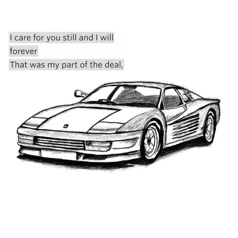 Frank Ocean Tattoo Ideas White Ferrari, White Ferrari Drawing, White Ferrari Tattoo, White Ferrari Frank Ocean Tattoo, Frank Ocean Tattoo Ideas, Frank Ocean Drawing, Ferrari Drawing, White Ferrari Frank Ocean, Ferrari Tattoo