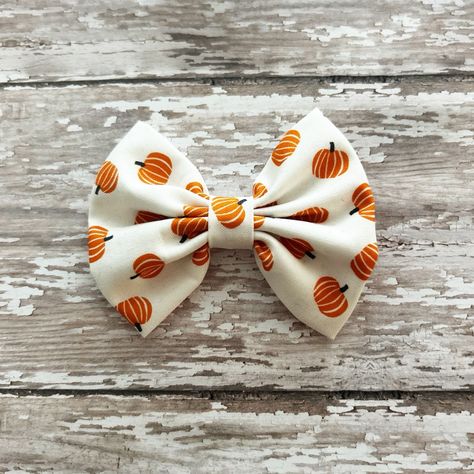 Hand Crafted Halloween Autumn Pumpkin Fabric Hair Bow Bow Measures Approx. 3.25 Inches. Choose On An Alligator Hair Clip Or One Size Fits Most Nylon Headband. New - Handmade Pumpkin Fabric, Pumpkin Hair, Fabric Hair Bow, Alligator Hair Clip, Paint Water, Autumn Orange, Fabric Hair Bows, Fall Bows, Halloween Bows