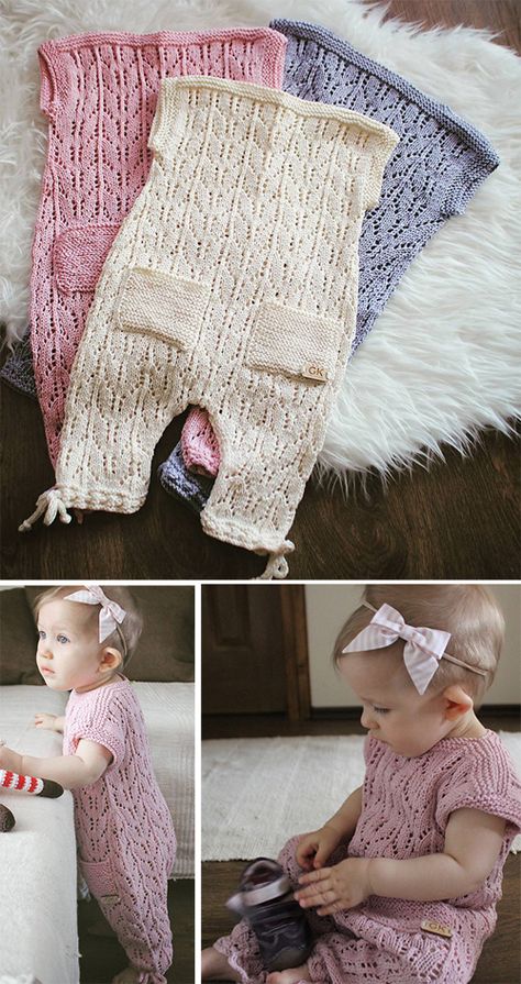 Baby Romper Pattern Free, Onesie Pattern, Baby Romper Pattern, Knit Baby Romper, Crochet Romper, Pattern Romper, Romper Pattern, Baby Knitting Patterns Free, Crochet Baby Clothes