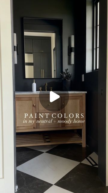 Jenna | Custom Home Build on Instagram: "Paint colors used throughout our home to keep it neutral with bold moody accents 🖤🤍🤎

Powder bath, mudroom cabinetry, kitchen island, pantry cabinets — Iron Ore by Sherwin Williams 

Open concept living room and kitchen, primary bedroom — Pure White by Sherwin Williams

Primary bedroom doors — Naturel by Sherwin Williams

Save this for your next paint project! ✨

For a direct link to shop my home sources check out my LTK in my bio or just comment SHOP 🔗

#paintcolors #painttrends #moodypaint #colordrenching #neutralhome #neutralhomedecor #interiordesign #realestate #interiorstyling #transitionalhome #organicmodern #aesthetichome #homeinspiration" Iron Ore Kitchen, Kitchen Island Pantry, Urbane Bronze Sherwin Williams, Mudroom Cabinetry, Iron Ore Sherwin Williams, Island Pantry, Concept Living Room, Cabinetry Kitchen, Custom Home Build