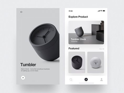 Tumbler Product - App by Rron Berisha on Dribbble Catalog Design Layout, Industrial Design Portfolio, Ui Ux 디자인, Promo Flyer, Mobile App Design Inspiration, Product Showcase, Webdesign Inspiration, App Design Inspiration, Ui Design Inspiration