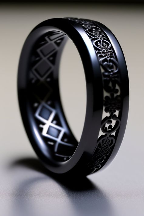 Berlin black iron ring in a Victorian Gothic style , intricate, ironwork, handmade Goth Engagement Rings Men, Goth Engagement Rings, Gothic Wedding Rings, Goth Ring, Victorian Gothic Style, Iron Ring, Fashion Corner, Fancy Rings, Gothic Rings