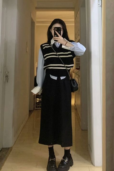 Preppy Outfits Modest, Long Shirt Women, Clueless Outfits, Clothes Korean Style, Hijabi Fashion Casual, Korean Casual Outfits, Hijabi Outfits Casual, Baguio, Everyday Fashion Outfits