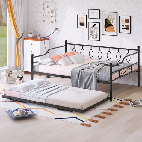 Pop Up Trundle Bed, Full Daybed, Pop Up Trundle, Trundle Bed With Storage, Full Size Daybed, Metal Daybed, Bed Storage Drawers, Daybed With Trundle, Beds And Headboards