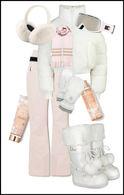 Dior Moon Boots, Winter Mountain Outfit, Cute Snowboarding Outfits, Cute Ski Outfits, Mode Au Ski, Ski Outfit For Women, Ski Fits, Winter Vacation Outfits, Ski Trip Outfit