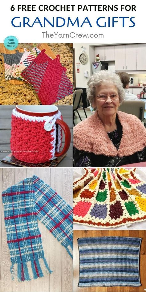 Crochet Hat For Grandma, Crochet Gift Grandma, Crochet Gift For Grandma, Crochet Gifts For Grandma, Crochet Grandma, Etsy Promotion, Mug Cozy, Granny Square Blanket, Afghan Patterns