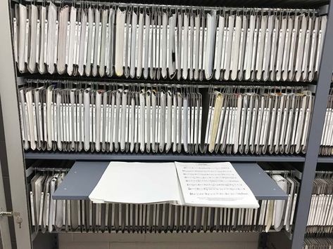 Sheet Music Storage Solutions | Bradford Systems Sheet Music Storage, Band Room, Music Storage, Hanging Folders, Music Tabs, Choral Music, Classroom Layout, Music Labels, Black Music