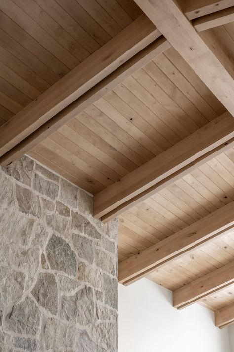 McGee Spec House - Killowen Construction Downsizing House, Modern Wood House, Farmhouse Addition, Wood Samples, Harvey House, Spec House, Tongue And Groove Ceiling, Barn House Design, Cedar Siding