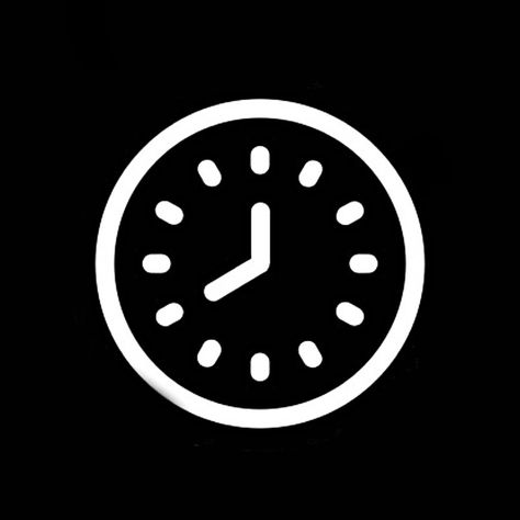 App Icon Black Calendar, Social Media Icons Aesthetic Black, Gmail Black Icon, Black Clock App Icon, Iphone Clock, Black And White Gmail Icon, Face Time, Vintage App, Pink Clocks