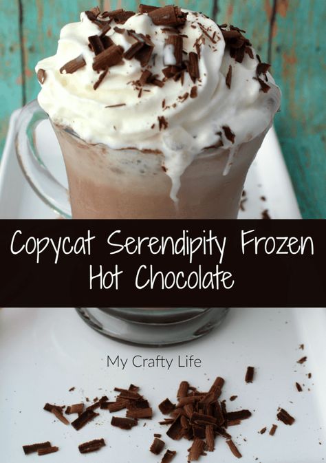 While this recipe is not exactly the famous Serendipity Frozen Hot Chocolate, it's pretty dang close. Enjoy! Serendipity Frozen Hot Chocolate Recipe, Frozen Hot Chocolate Recipe, Best Hot Chocolate Recipes, Cookies Cupcake, Frozen Hot Chocolate, Chocolate Drink, Cocoa Recipes, Hot Chocolate Recipe, Chocolate Milkshake