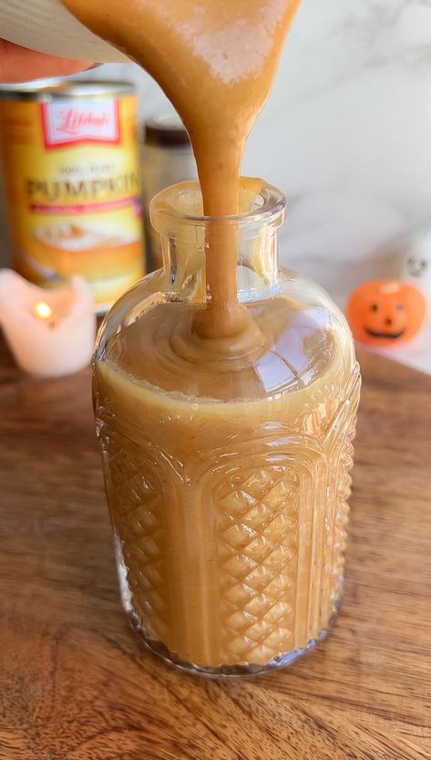 Better than Starbucks Pumpkin Pie Sauce Recipe! It's perfect for drizzling in your pumpkin spice coffees, chai lattes, or on top of desserts. Pumpkin Sauce Dessert, Pumpkin Pie Sauce, Homemade Starbucks Pumpkin Sauce, Pumpkin Sauce Recipe For Coffee, Starbucks Pumpkin Sauce Recipe, Pumpkin Pie Sauce Coffee, Pumpkin Sauce For Coffee, Pumpkin Spice Sauce For Coffee, Coffee Sauce Recipe