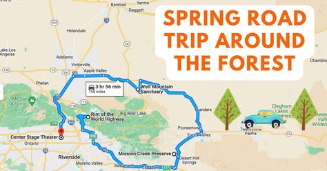 This Southern California Spring Road Trip Has A Little Bit Of Everything 5 Day Trip Packing List, Day Trip Packing List, San Bernardino National Forest, Trip Packing List, Desert Hot Springs, Scenic Road Trip, Road Trip Packing, Trip Packing, Big Bear Lake