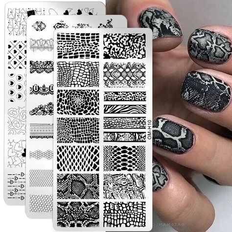 Nail stamping designs