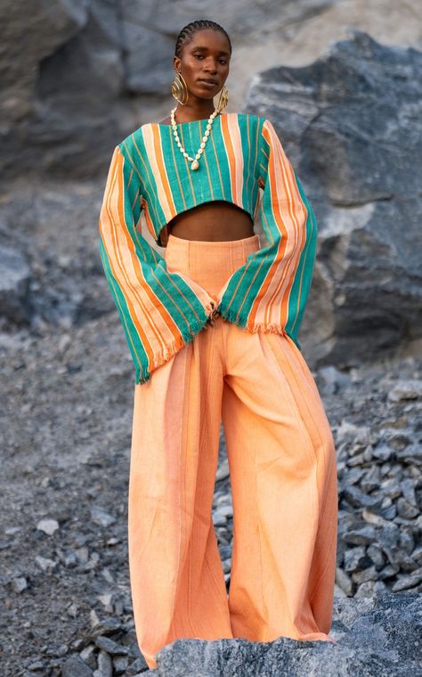 The Best Of Lagos Fashion Week | Moda Operandi Corset Pants, Kitenge Designs, Lagos Fashion Week, Lagos Fashion, Kaftan Designs, Tie Dye Fashion, Aso Oke, Batik Fashion, African Fashion Modern