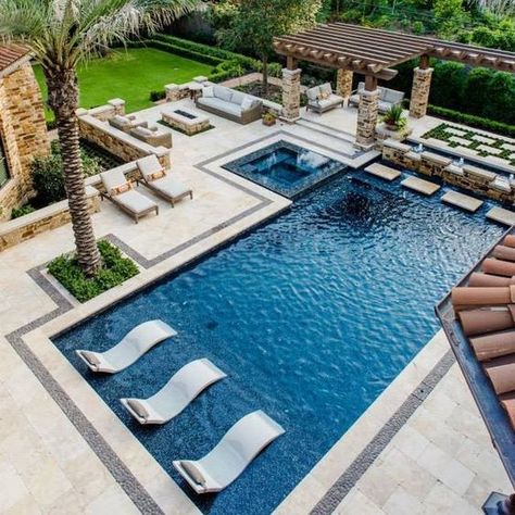 Moderne Pools, Dream Backyard Pool, Pools Backyard Inground, Luxury Swimming Pools, Small Swimming Pools, Small Pool Design, Luxury Pools, Backyard Pools, Backyard Pool Landscaping