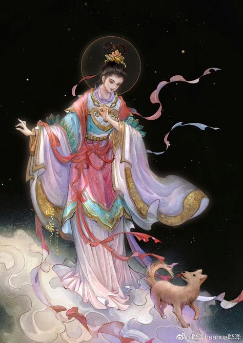 Tibetan Furniture, Zao Dao, Chinese Festival, Chinese Art Painting, Japanese Drawings, Chinese Furniture, Kwan Yin, Chinese Garden, Girly Drawings