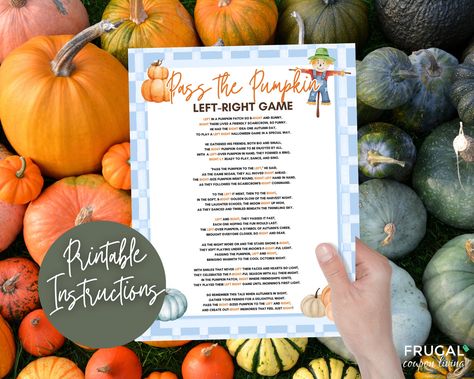 Halloween Pass The Parcel, Fall Themed Games For Adults, Fall Fest Games For Church, Fall Youth Activities, Pass The Pumpkin Game, Fun Fall Games, Harvest Party Games, Pass The Pumpkin, Pass The Parcel Game