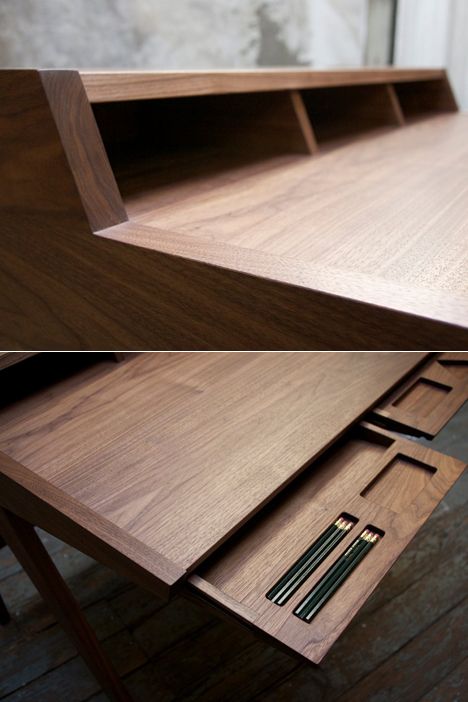 Furniture Design Competition, Koti Diy, Wood Ideas, Wooden Desk, Furniture Details, Design Competitions, Desk Design, Furniture Inspiration, Interior Furniture