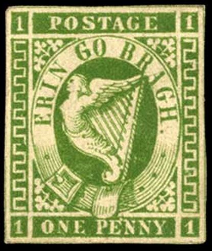 1893 Erin Go Bragh (Ireland Forever) 1d. green, fine unused, scarce Irish Stamp, Erin Go Braugh, Irish Traditional, Irish Things, Ireland Country, Vintage Ireland, Small Photo Albums, Irish Country, Erin Go Bragh