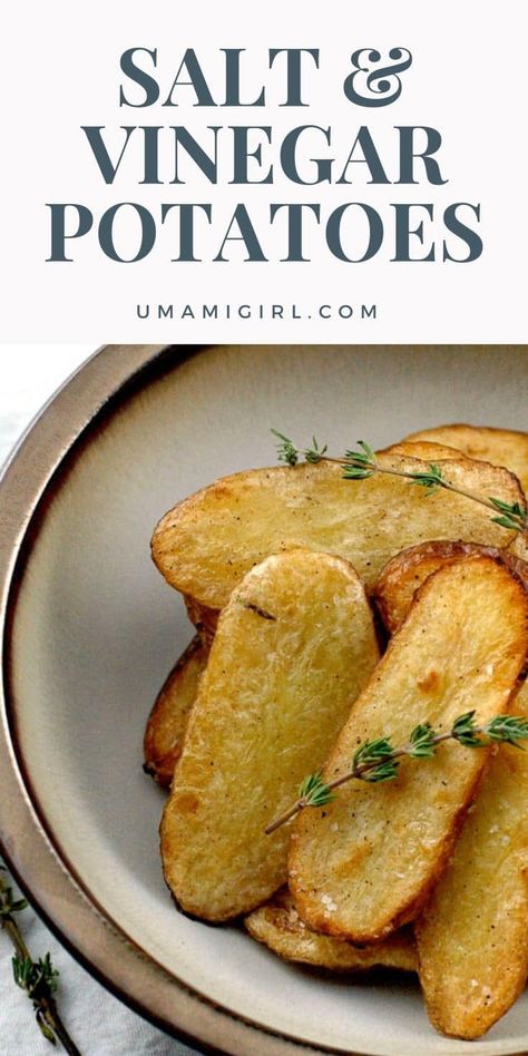 Vinegar Potatoes, Salt And Vinegar, Potato Recipes Side Dishes, Fingerling Potatoes, Potato Sides, Potato Side Dishes, Potato Wedges, Goulash, Potato Dishes