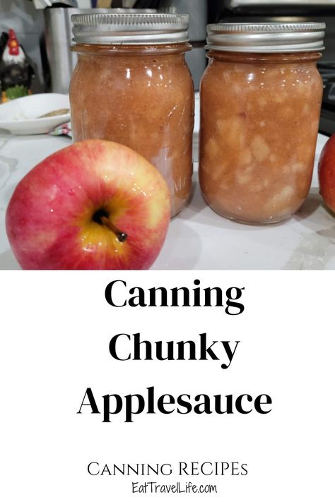 It's very easy to can chunky applesauce, you have to do it. Control the sugar and spices in your delicious homemade applesauce. #canning #canningrecipes #apples #canningapples #applerecipes #homemadeapplesauce #chunkyapplesauce Chunky Applesauce Recipe Canning, Recipes With Applesauce, Homemade Chunky Applesauce, Chunky Applesauce Recipe, Applesauce Recipes Canning, Chunky Applesauce, Canning Applesauce, Canned Applesauce, Homemade Applesauce Recipes