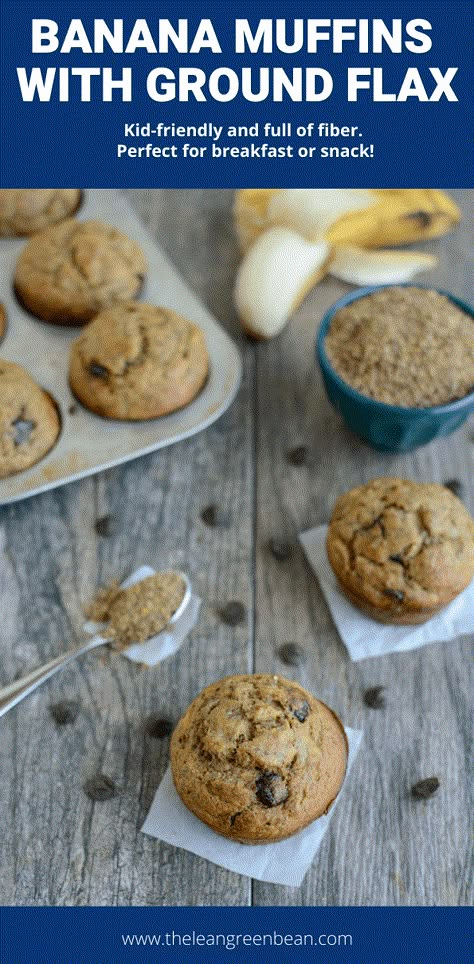 Healthy Banana Flax Muffins, Flax Seed Banana Muffins, Banana Fiber Muffins, Flax Banana Muffins, High Fiber Banana Muffins, Banana Flaxseed Muffins, High Fiber Muffins For Kids, Muffins With Flax Seed, Ground Flax Seed Recipes