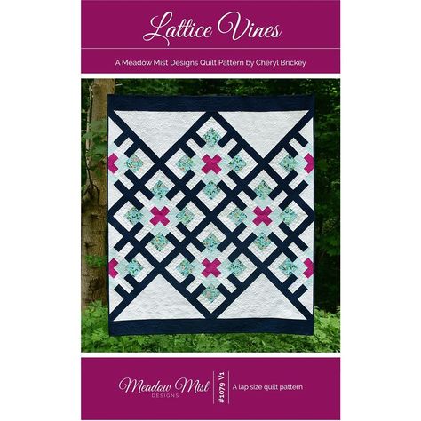 Cheryl Brickey on Instagram: “Lattice Vines Pattern Launch Day!  🍃  I am happy to announce that the Lattice Vines pattern is now available for purchase in my pattern…” Trellis Quilt Pattern, Vines Pattern, Texture Words, Laser Cut Kit, Laundry Basket Quilts, Birdhouse Designs, Marcus Fabric, Applique Kit, Basket Quilt