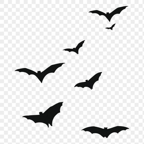 Bats Cutout, Bat Transparent, Bats Silhouette, Bat Background, Bat Png, Png No Background, Bat Sticker, Horror Png, Bats Flying