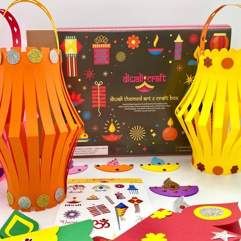 Best Diwali Gifts For Kids: Diwali Decoration Craft Kit in Silver Dashain Decoration, Diwali Takeaway For Preschool, Hindu Holidays, Diwali Craft For Children, Diwali Games, Diwali Gift Ideas, Ramadan Craft, Best Diwali Gift, Diwali Crafts