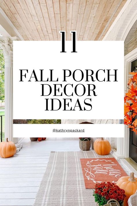 Fall Porch Decor Ideas Decorating Your Front Porch, Fall Porch Decor Ideas, Plaid Pillows, Potted Mums, Fall Elements, Outdoor Fall Decor, Fall Porch Decor, Fall Front Porch Decor, Crisp Autumn