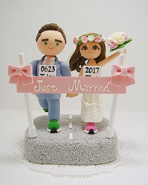 Running Themed Wedding, Running Wedding Theme, Bicycle Couple, Wedding Running, Dusty Pink Weddings, Couple Anniversary, Different Races, Couples Anniversary, Marathon Runners