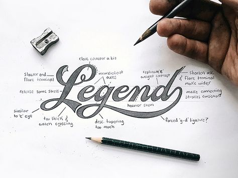 Legend by Colin Tierney Hand Lettering Logo, Design Alphabet, Lettering Guide, Calligraphy For Beginners, Colorful Outfits, Hand Lettering Inspiration, Text Logo Design, Learn Calligraphy, Hand Lettering Alphabet