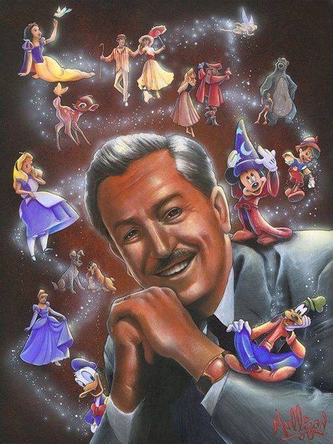 Disney Love Walter Elias Disney, Tema Disney, Disney Fine Art, Disney Posters, Disney Images, Disney Fanatic, Disney Favorites, Pinturas Disney, Disney Dream