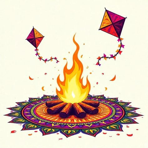 Happy Lohri And Makar Sankranti, Happy Lohri Poster, Happy Lohri Images, Happy Bhogi, Makar Sankranti Image, Lohri Festival, Happy Pongal, Happy Lohri, Makar Sankranti