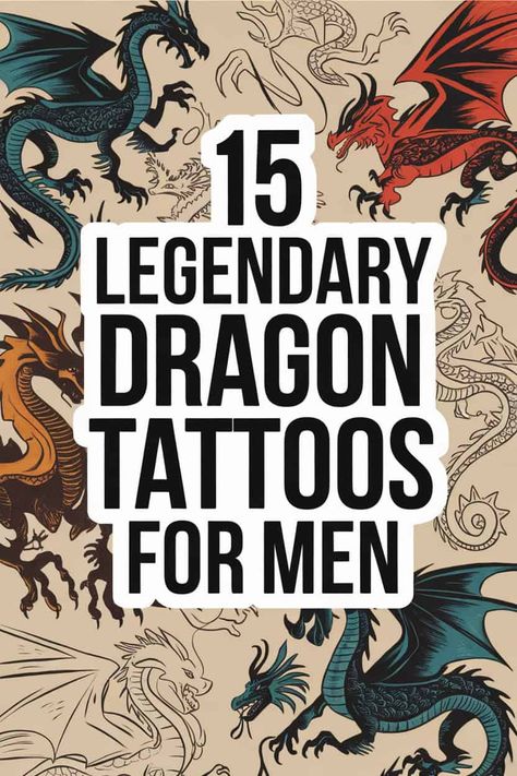 Ink Inspiration: 15 Jaw-Dropping Male Dragon Tattoo Designs Male Dragon Tattoo, Growth Tattoo Ideas Men, Baja Tattoo, Dragon Mandala Tattoo, Dragon Finger Tattoo, Celtic Dragon Tattoo Designs, Abstract Dragon Tattoo, Year Of The Dragon Tattoo, Dark Horse Tattoo