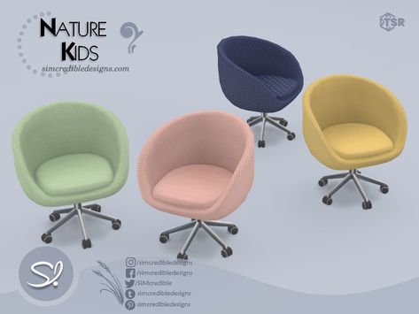 Sims 4 Cc Office Chair, Sims 4 Office Chair, Sims 4 Desk Chair Cc, Sims 4 Desk Chair, Sims 4 Chair, Kids Office Chair, Kids Study Chair, Guest Bedroom Bedding, Sims4 Furniture