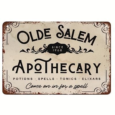 Apothecary Sign, Vintage Halloween Decor, Halloween Apothecary, Rustic Halloween, Coffee Wall Decor, Coffee Wall, Ghost Decoration, Vintage Halloween Decorations, Retro Sign