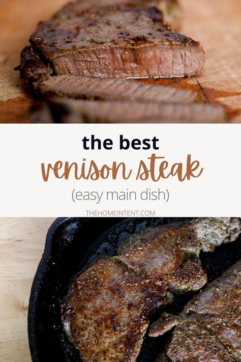 Venison Recipes Crockpot, Deer Steak Recipes, Steak Healthy, Steak On Stove, Venison Steak Recipes, Cooking Venison Steaks, Sirloin Recipes, Deer Steak, How To Cook Venison