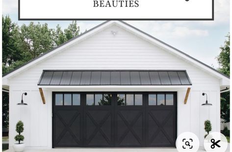 House Renos, Farmhouse Garage, Garage Ideas, Home Reno, Idaho, White House, Shed, Garage Doors, Garage