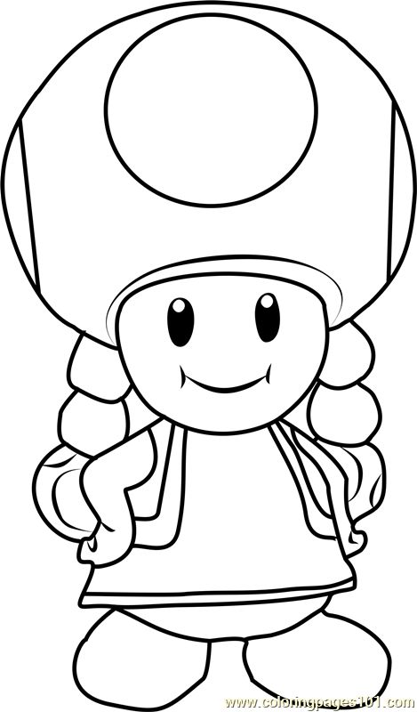 Toadette printable coloring page for kids and adults Toad Coloring Pages, Mario Room, Super Mario Coloring Pages, Blank Coloring Pages, Mario E Luigi, Dope Cartoons, Mario Bros Birthday, Mario Coloring Pages, Super Mario Art