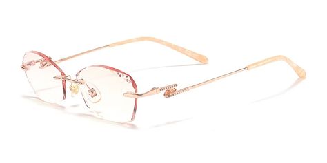 Joyce Rose Gold Cat Eye Sunglasses | CliCliMe.com Eyeglass Jewelry, Round Face Sunglasses, Rose Gold Sunglasses, Rimless Frames, Eyeglass Lenses, Round Eyeglasses, Men Eyeglasses, Glasses Online, Prescription Eyeglasses