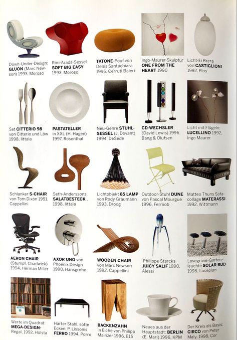 Atlas Of Furniture Design, Post Modern Interior Design, Famous Furniture, Interior Design History, Mcm Style, Archi Design, Pure Design, Art Deco Home, Catalog Design