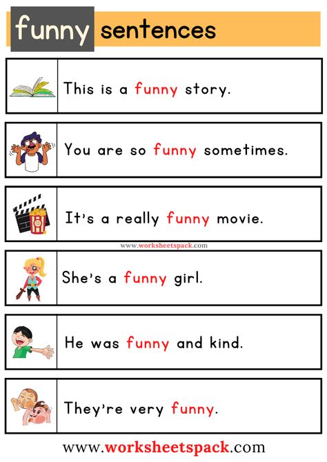 Sight Word Sentences Worksheets with Funny Reading Activities For Kids, Sentences Kindergarten, Reading Fluency Activities, Sentences Worksheet, Teach English To Kids, Silly Sentences, Short Sentences, Sight Word Sentences, Free Printable Math Worksheets