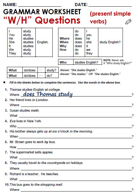 Wh questions worksheet W H Questions, Wh Questions Worksheet, Wh Questions Exercises, Esl Grammar, English Grammar Exercises, Simple Present Tense, Grammar Quiz, Simple Present, Grammar Exercises