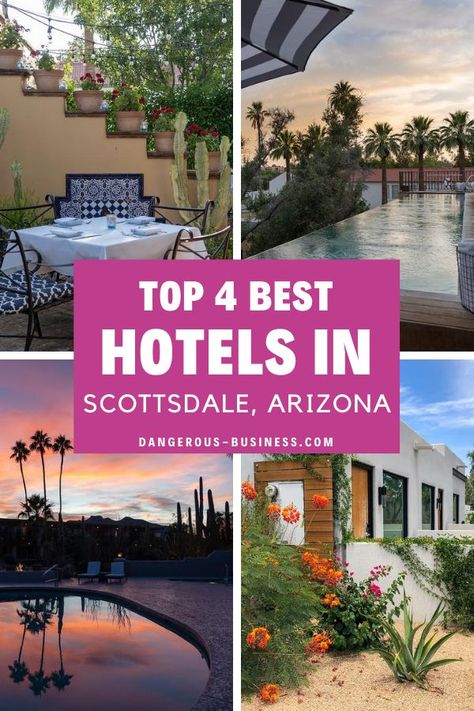 Looking For a Budget US Travel Destination? You probably didn't even consider Scottsdale, Arizona! When people think of Scottsdale they think it's going to be an expensive trip but it doesn't have to be! Here you will find the top 4 best hotels in AZ for any budget! So look at all the best places to stay in Scottsdale, Arizona for all travel styles. A great Spring and Fall travel destination! Scottsdale Hotels, Scottsdale Resorts, Travel Arizona, Old Town Scottsdale, All Pins, Romantic Weekend Getaways, Couples Vacation, Couple Getaway, Travel Photography Inspiration