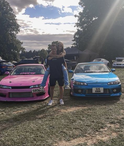 Couples Matching Cars, Car Girlfriend, Skater Vibes, Stanced Cars, Stance Cars, I Love My Girlfriend, Photoshoot Concept, Street Racing, Pretty Cars