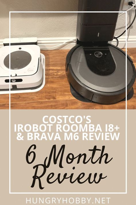 Full review after six months of having the Costco irobot roomba i8+ and the irobot Brava m6 in our home with two kids and two pets! Irobot Roomba, Nutrition Tips, Learn To Cook, Real Food Recipes